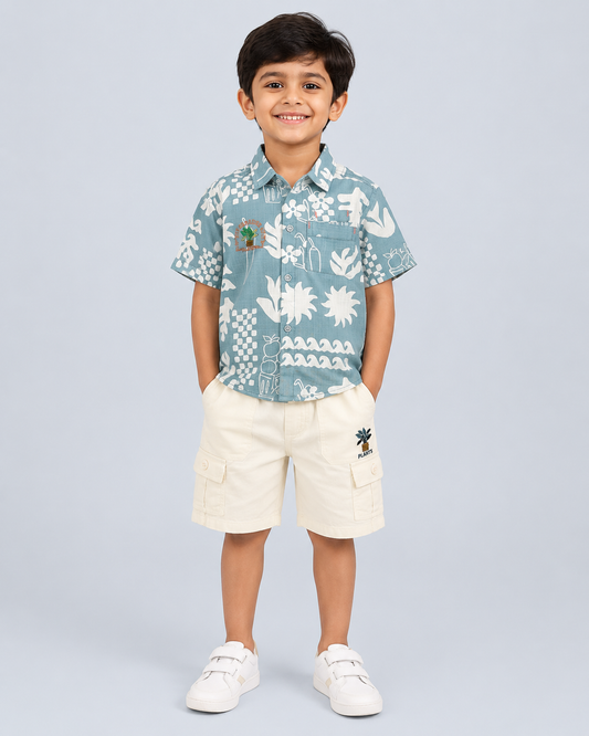 Tropical Breeze Boys Cargo Co-ord Set