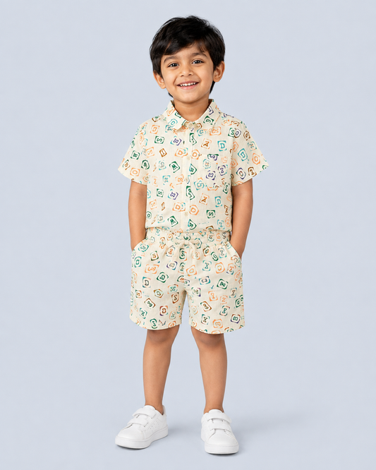 Alphabet Splash Summer Co-ord Set - CTM/COD/2197