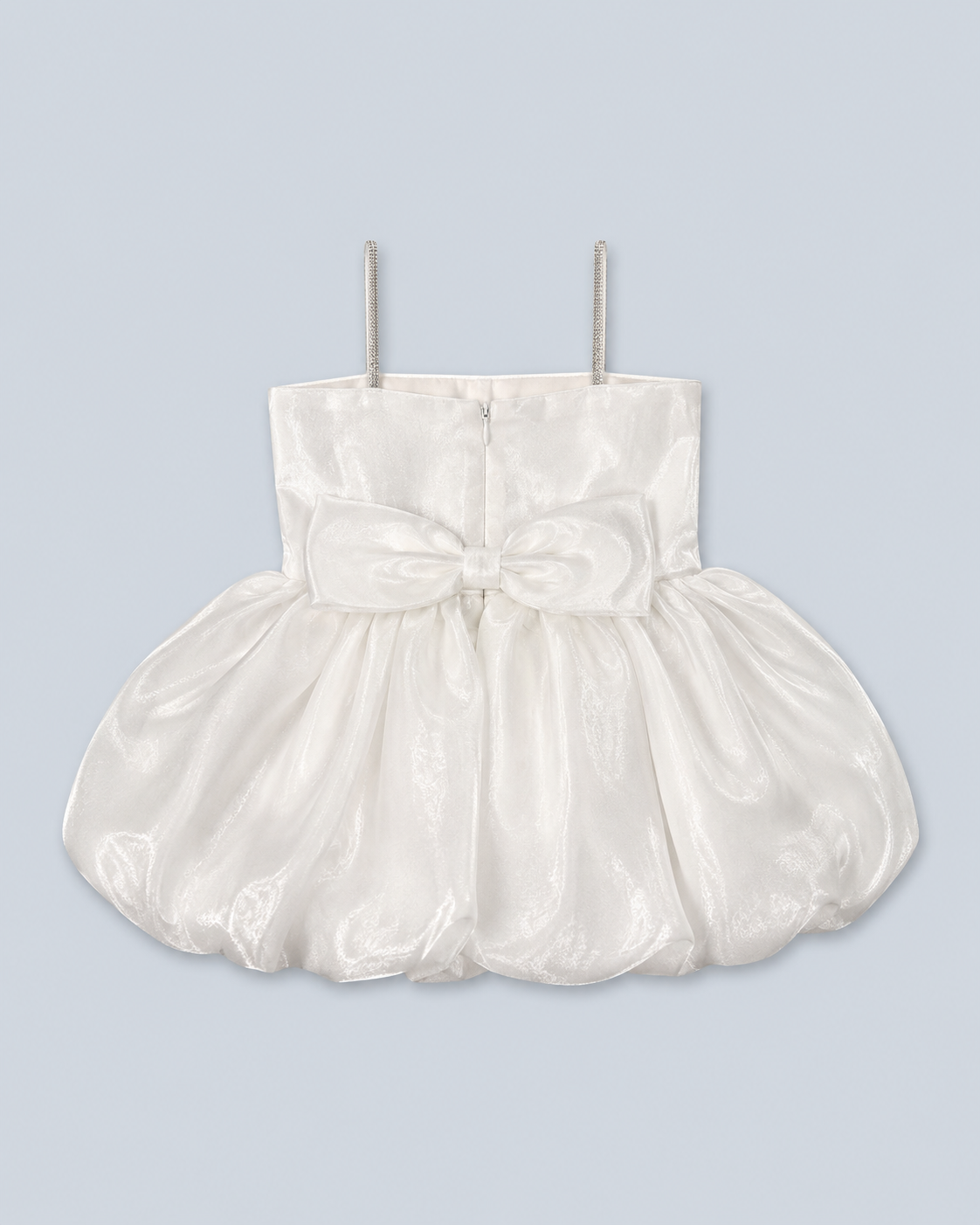 Petal Royale Bloom — Premium White Floral Satin Party Dress for Girls
