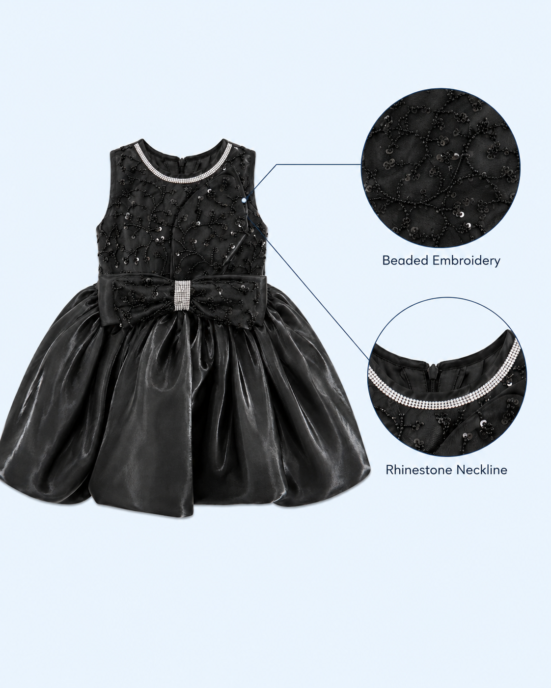 Girls flashy short frock merat 3732