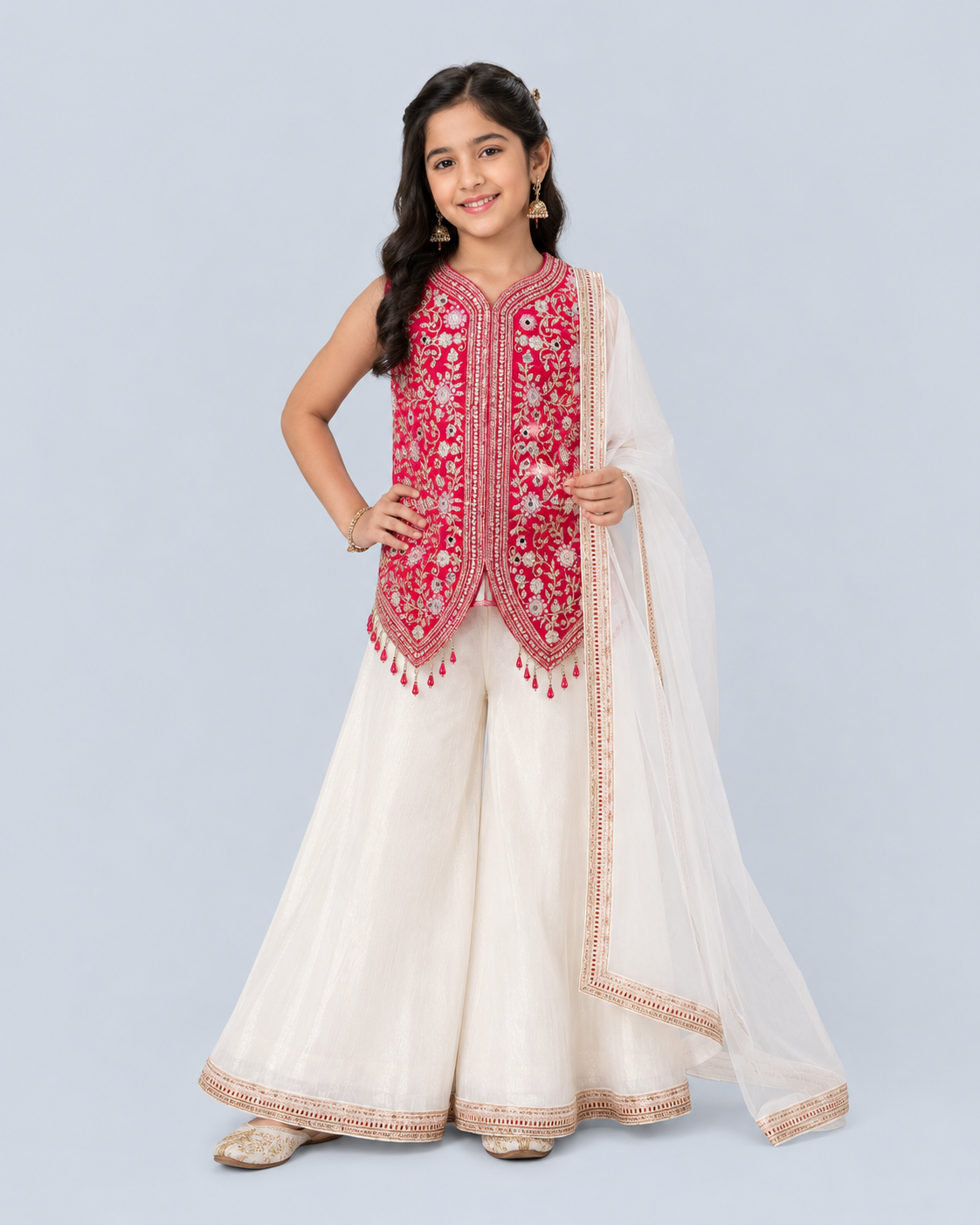 girls ethnic palazzo suit set Tulip 3890