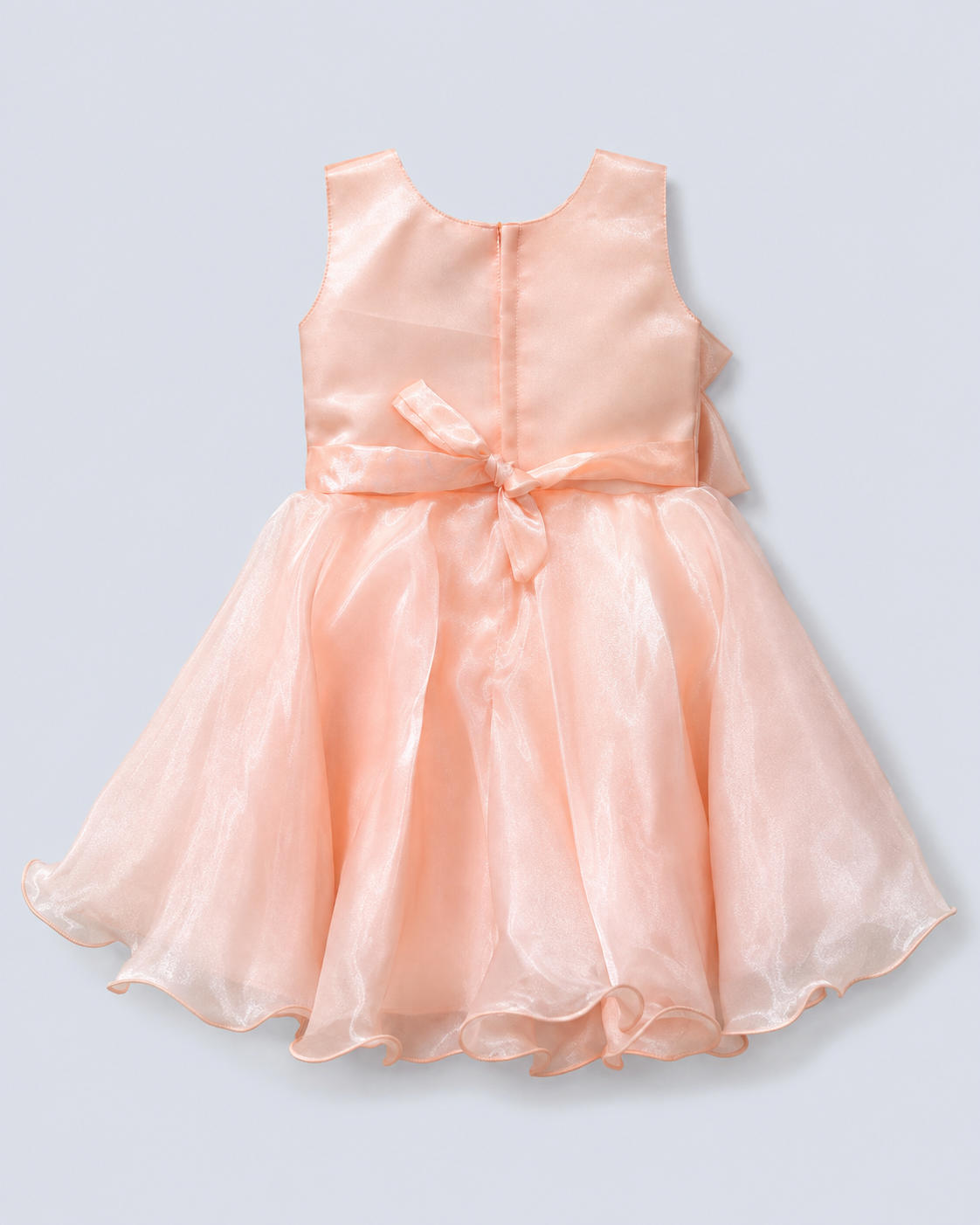Peach Pearl Bloom Girls Party Dress