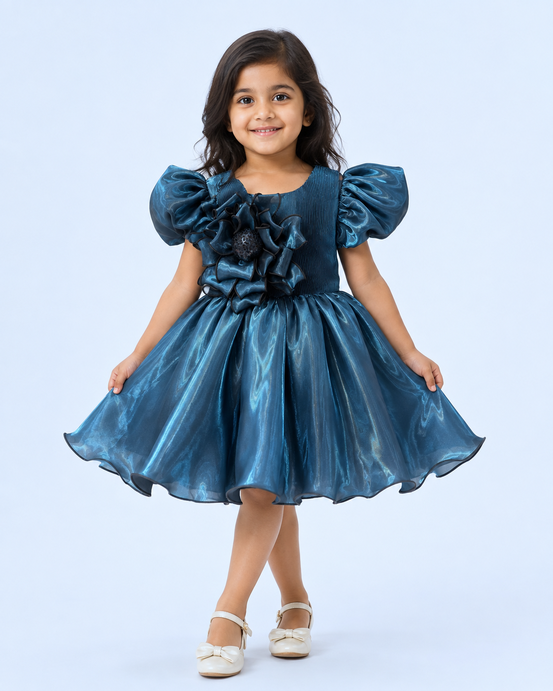 Midnight Aqua Girls Occasion Dress