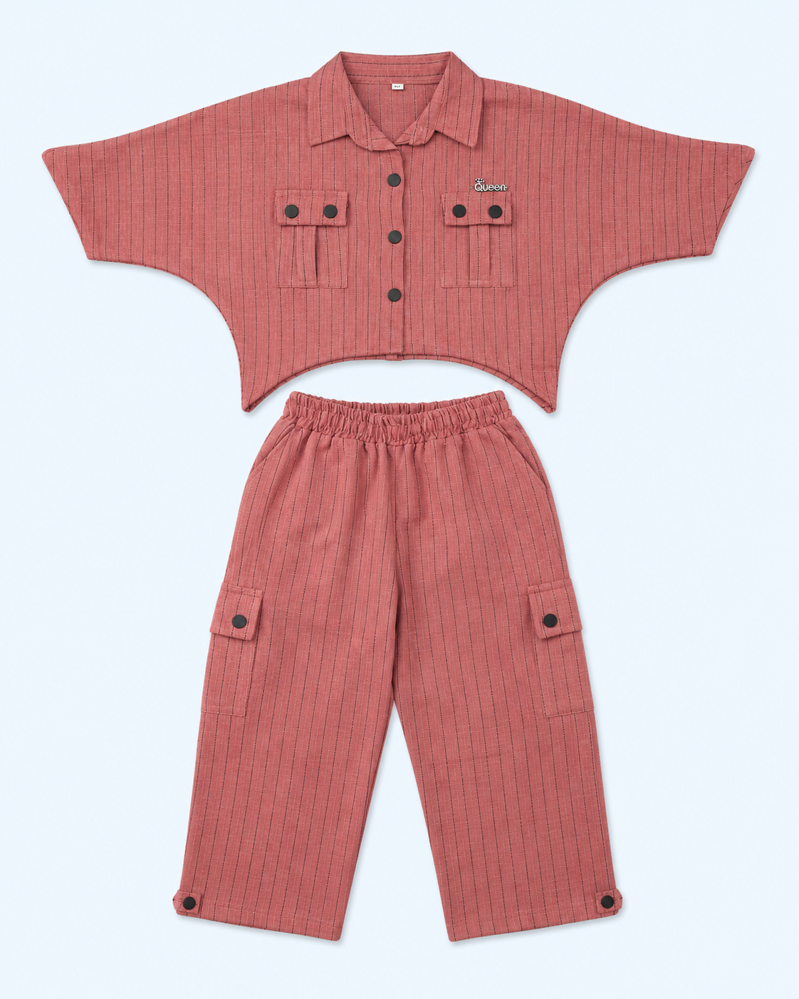 Rosewood Queen Batwing Cargo Co-ord Set