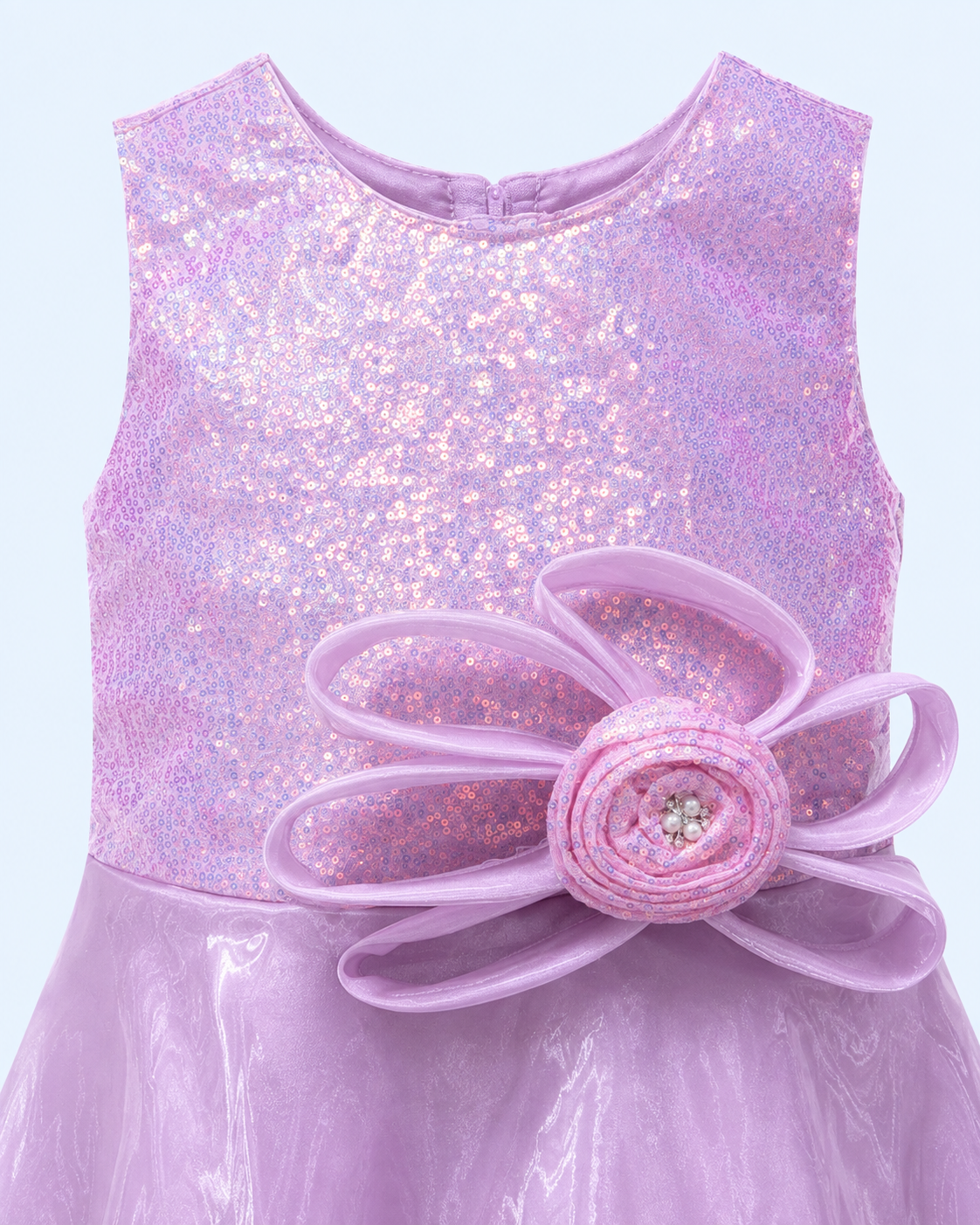 Lavender Stardust Sequin Long Gown for Girls