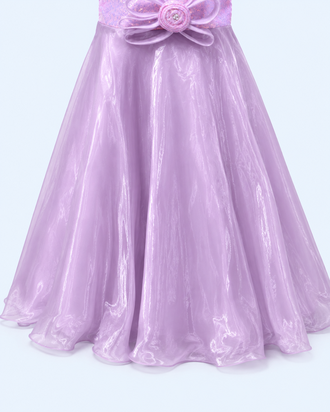 Lavender Stardust Sequin Long Gown for Girls