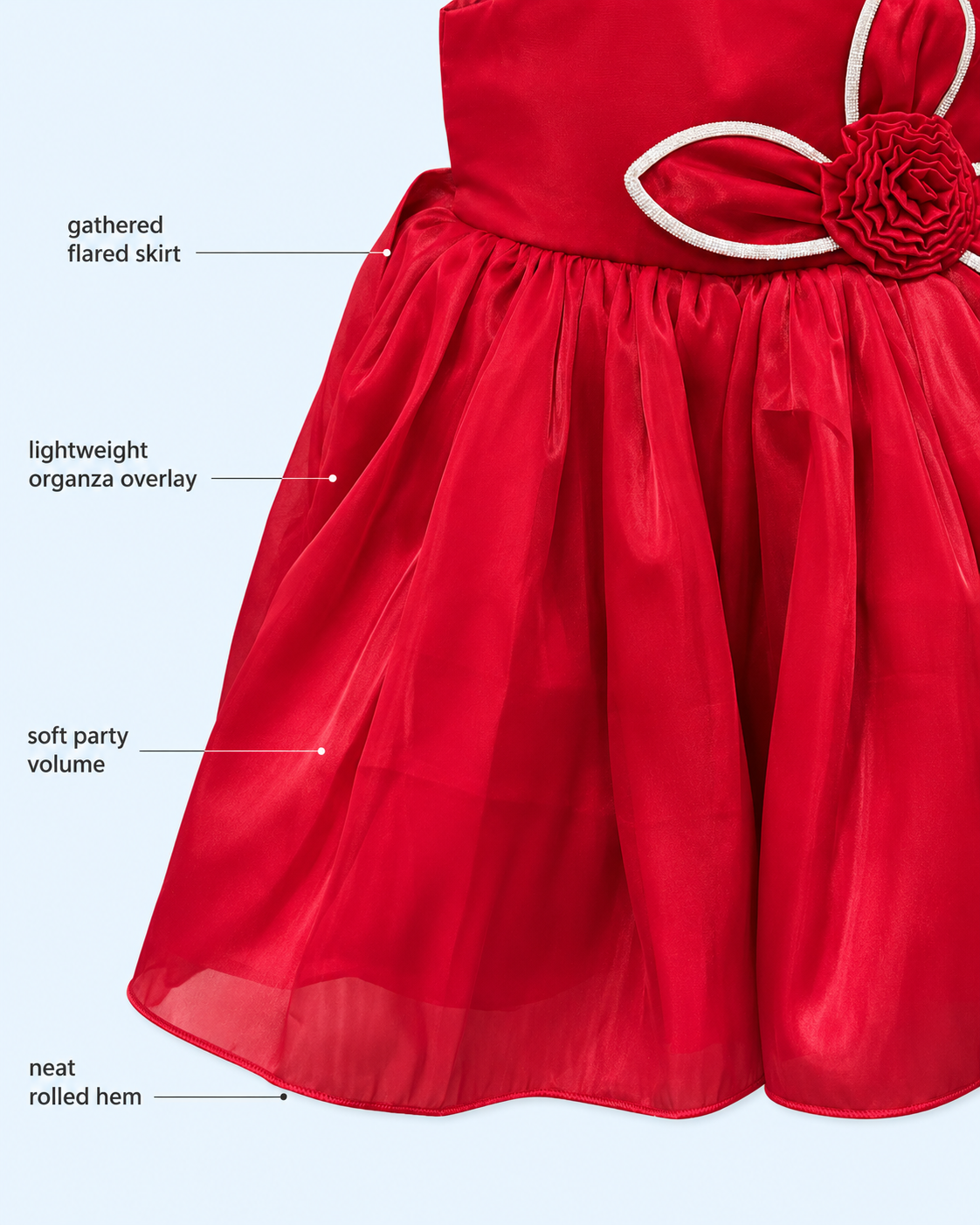 Ruby Bloom Crystal-Strap Party Frock