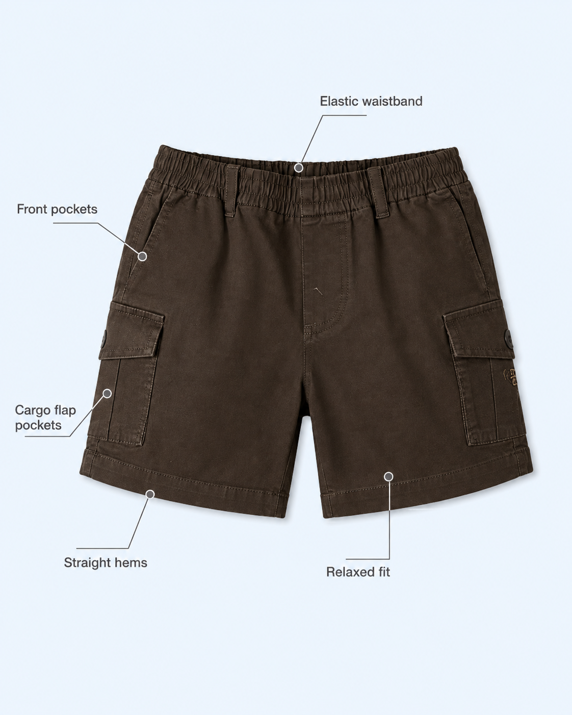 Mocha Bloom Boys Cargo Co-ord Set