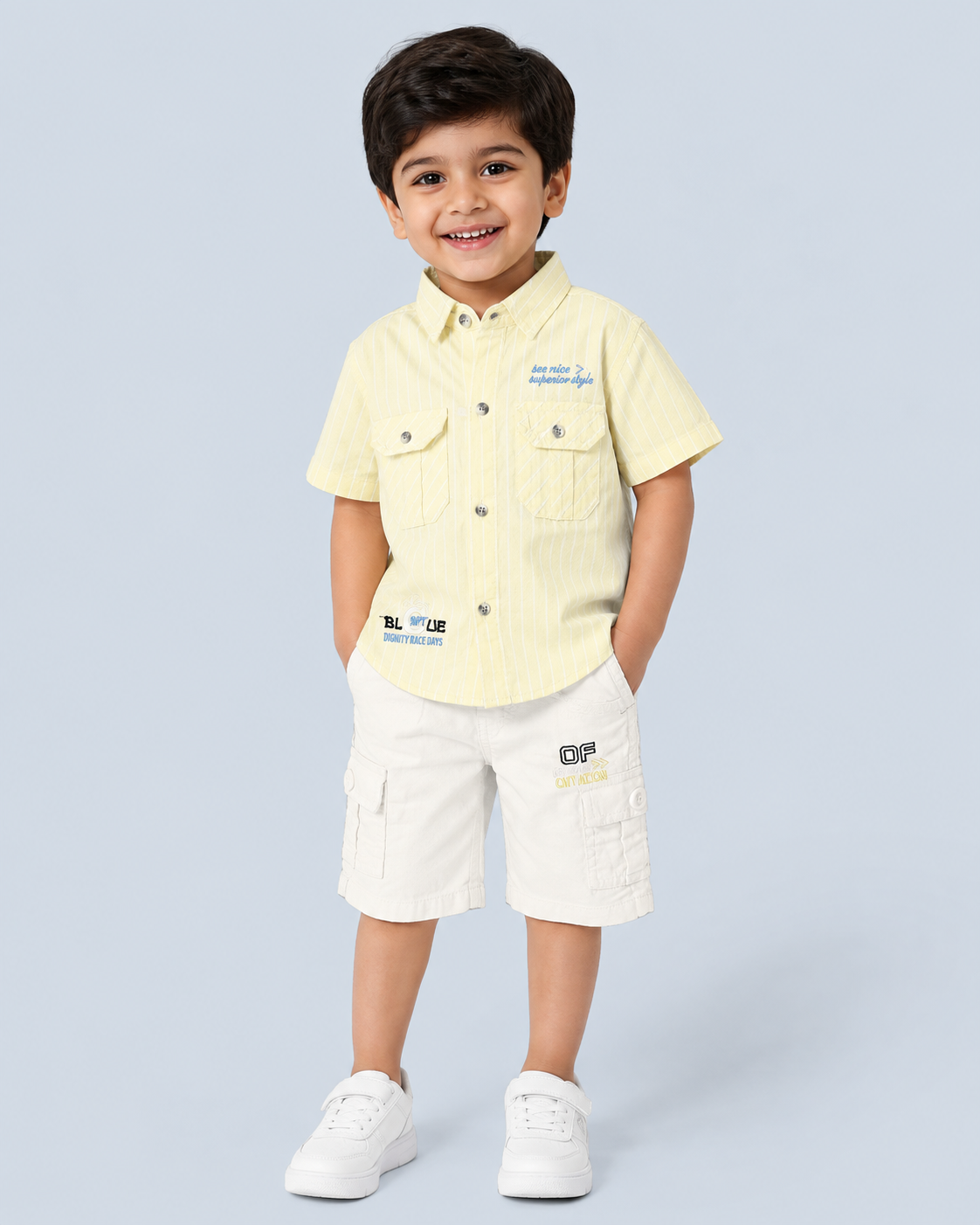 Sunbeam Stripe Boys Cargo Co-ord Set - CTM/2406