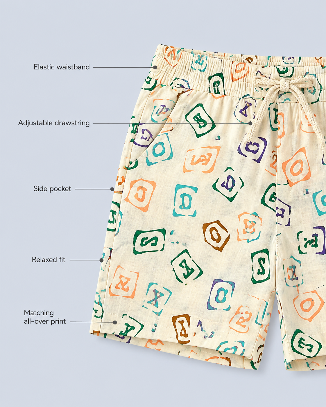 Alphabet Splash Summer Co-ord Set - CTM/COD/2197