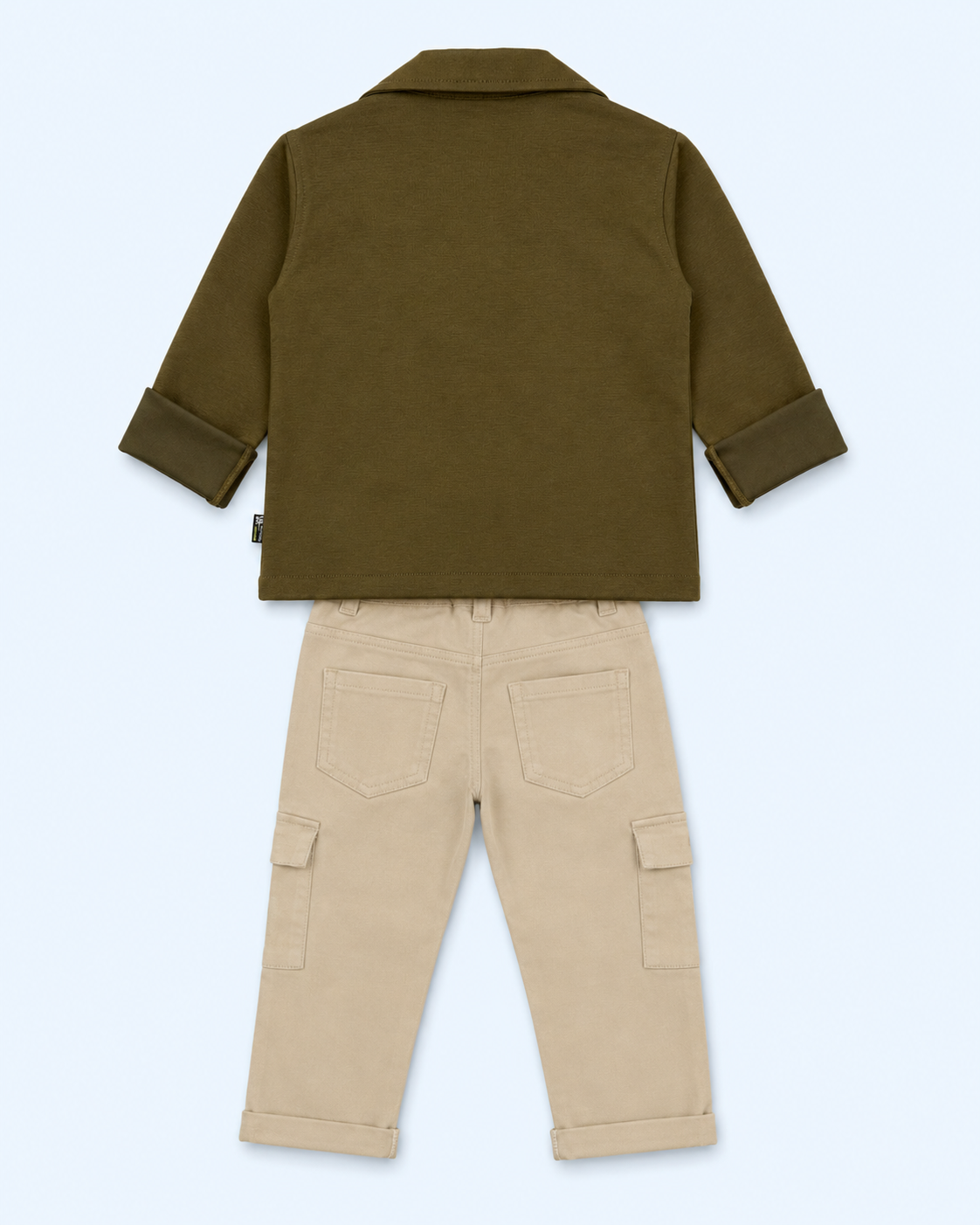 Olive Edge Boys’ 3-Piece Cargo Jacket Set -FNB-9043