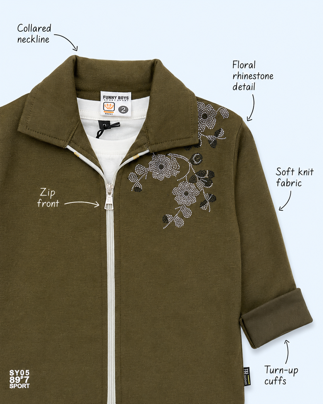 Olive Edge Boys’ 3-Piece Cargo Jacket Set -FNB-9043