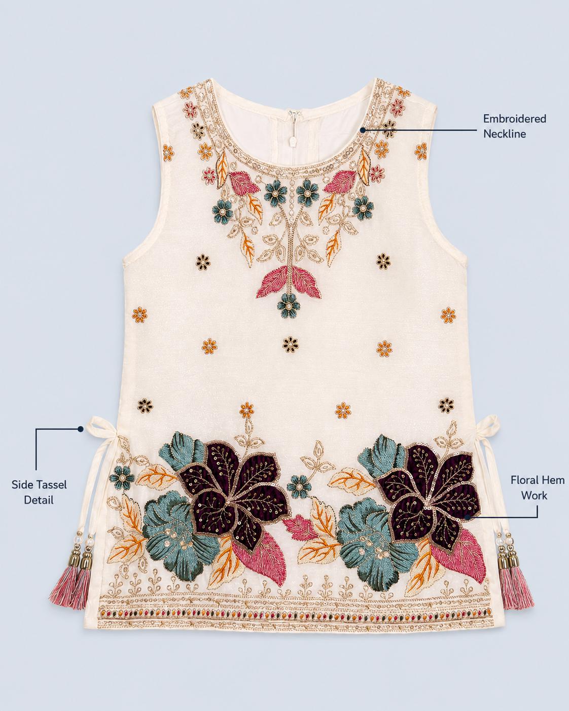 girls ethnic palazzo suit set Tulip 3870