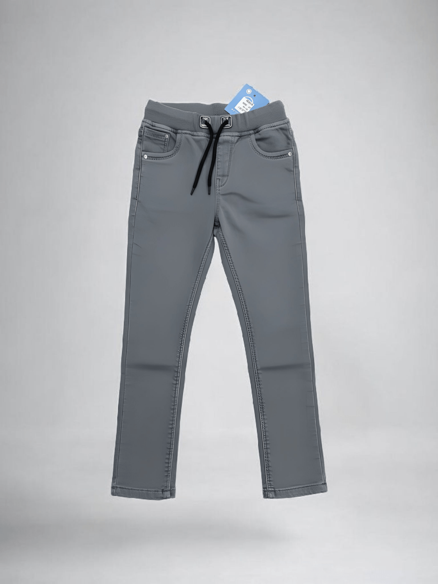 Super-stretch SoftGrip Relax Fit Unisex Denim Pants - Grey