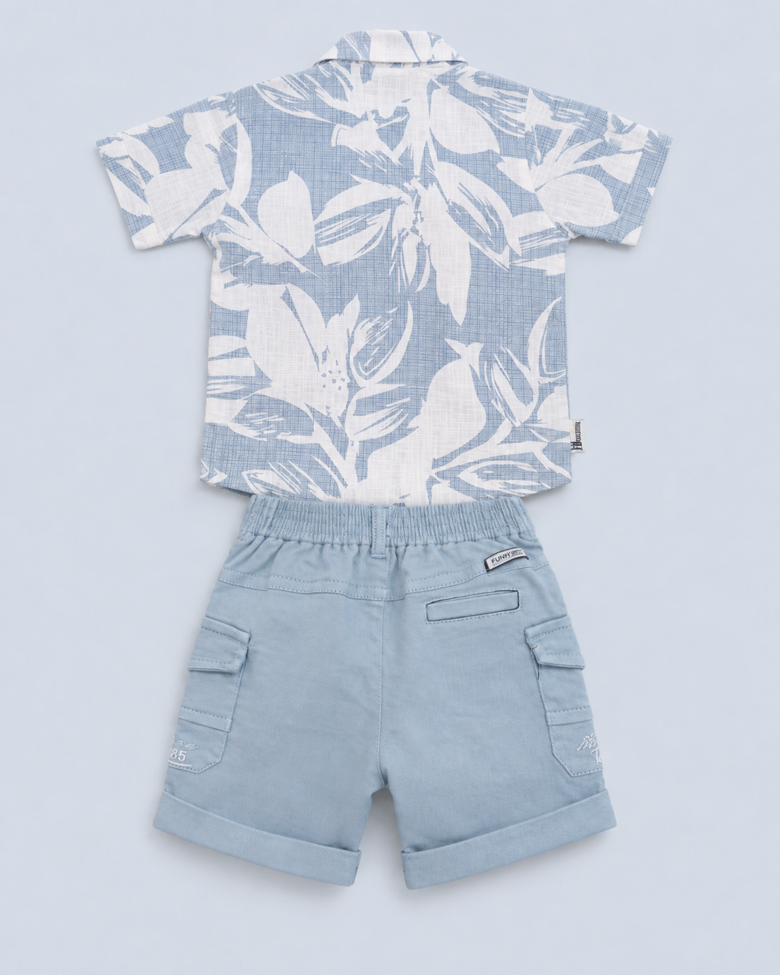 Bluehaven Tropic Boys 2-Piece Cargo Set – Powder Blue 7673
