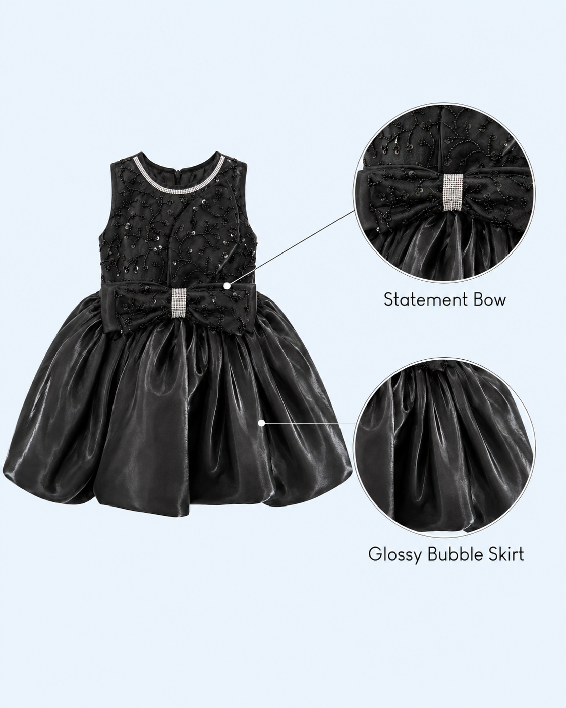 Girls flashy short frock merat 3732